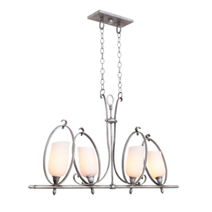 Kalco Mateo 4 Light Island in Flecked Iron