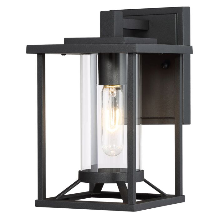 The Great Outdoors Trescott 12 Inch Outdoor Wall Light in Black