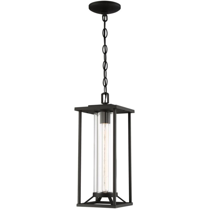 The Great Outdoors Trescott 17 Inch Outdoor Hanging Light in Black