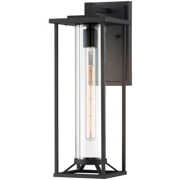 The Great Outdoors Trescott 20 Inch Outdoor Wall Light in Black