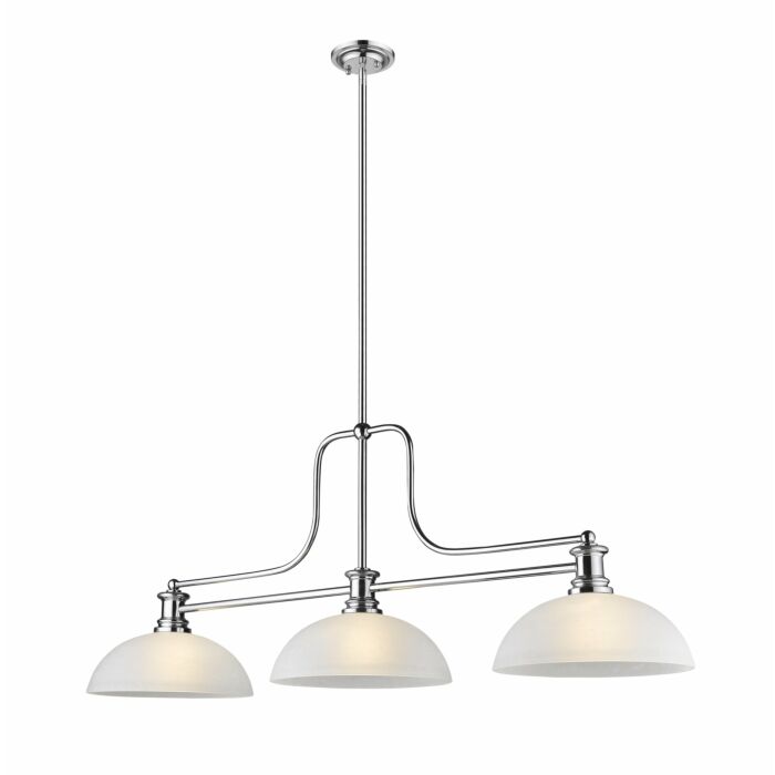 Z Lite Melange 3 Light Linear Pendant Light In Chrome