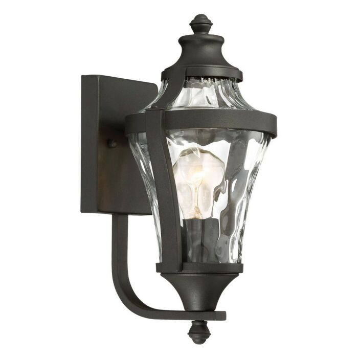 The Great Outdoors Libre 14 Inch Outdoor Wall Light in Black