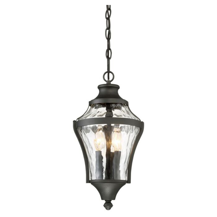 The Great Outdoors Libre 4 Light 21 Inch Outdoor Hanging Light in Black