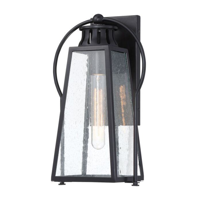 The Great Outdoors Halder Bridge 17 Inch Outdoor Wall Light in Matte Black