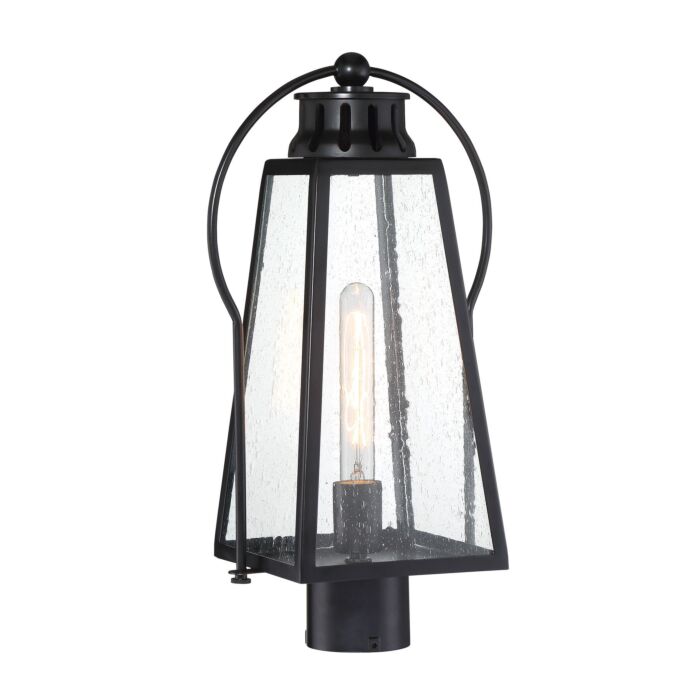 The Great Outdoors Halder Bridge 19 Inch Outdoor Post Light in Matte Black