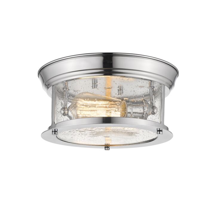 Z Lite Sonna 2 Light Flush Mount Ceiling Light In Chrome