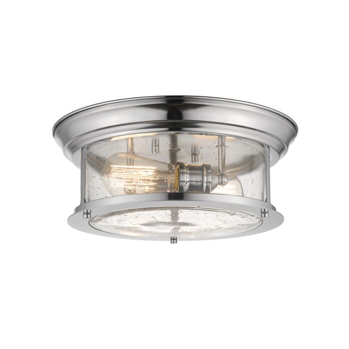 Z Lite Sonna 2 Light Flush Mount Ceiling Light In Chrome