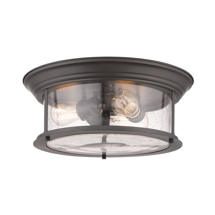 Z Lite Sonna 3 Light Flush Mount Ceiling Light In Bronze