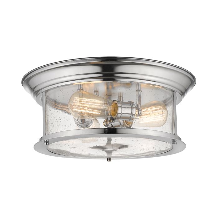 Z Lite Sonna 3 Light Flush Mount Ceiling Light In Chrome
