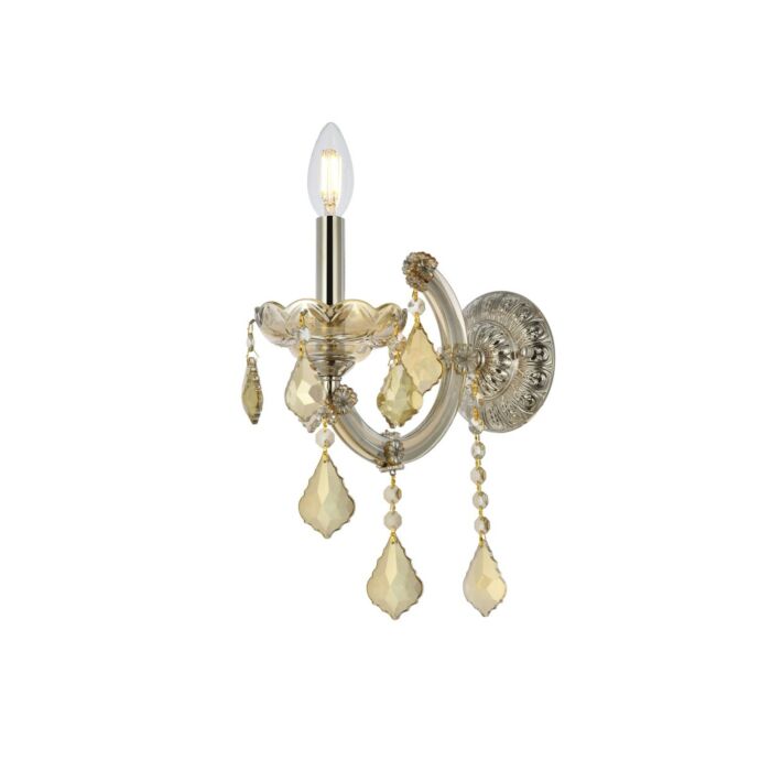 Maria Theresa 1-Light Wall Sconce in Golden Teak
