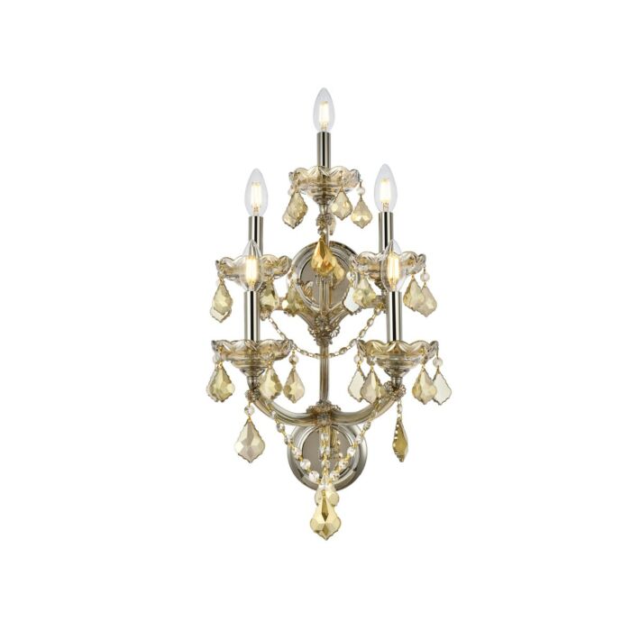 Maria Theresa 5-Light Wall Sconce in Golden Teak
