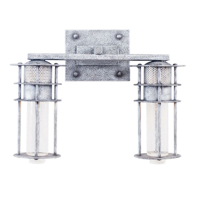 Kalco Anchorage 2 Light Bathroom Vanity Light in Rugged Iron