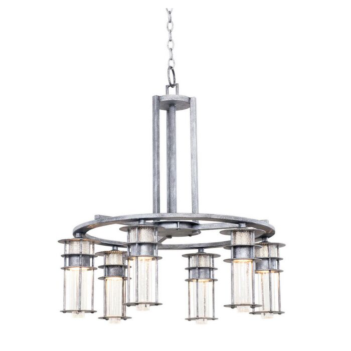 Kalco Anchorage 6 Light Chandelier in Rugged Iron