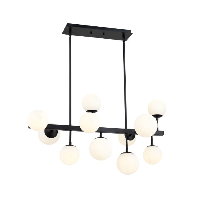 Z Lite Midnetic 11 Light Chandelier In Matte Black