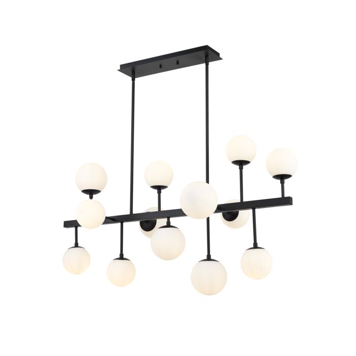 Z Lite Midnetic 13 Light Chandelier In Matte Black