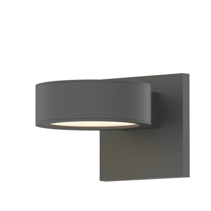 Sonneman REALS 1.5 Inch 2 Light Up/Down LED Wall Sconce in Textured Gray