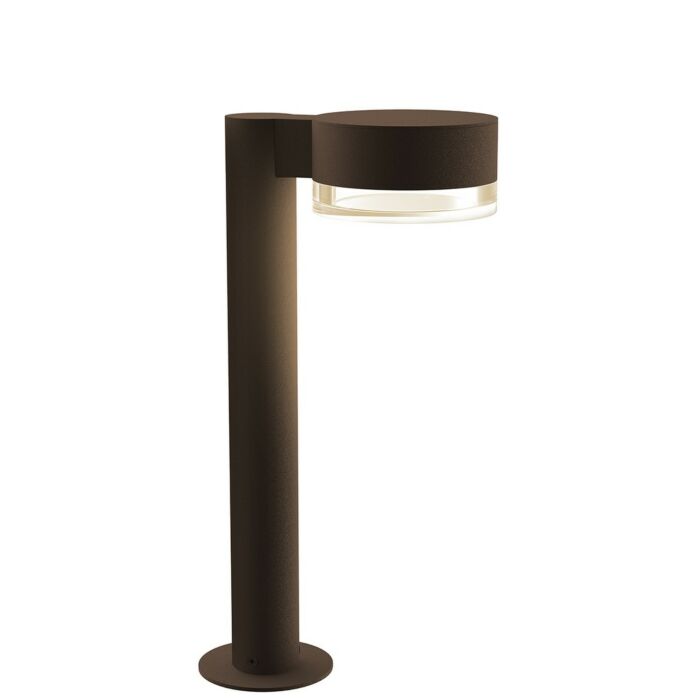 Sonneman REALS 16 Inch Clear Acrylic LED Bollard in Textured Bronze