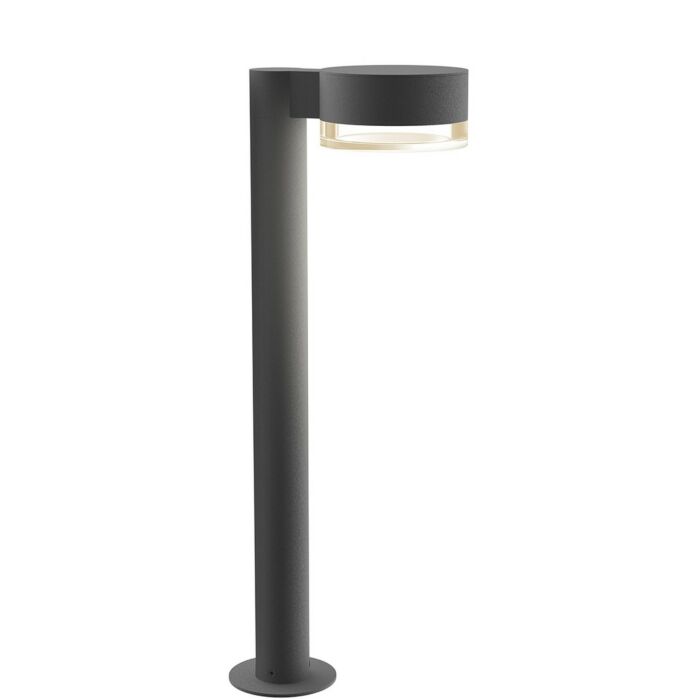 Sonneman REALS 22 Inch Clear Acrylic LED Bollard in Textured Gray