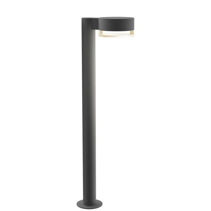 Sonneman REALS 28 Inch Clear Acrylic LED Bollard in Textured Gray