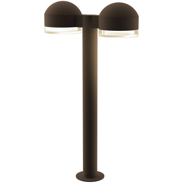 Sonneman REALS 23.75 Inch 2 Light Clr Acrylic LED Bollard in Textured Bronze