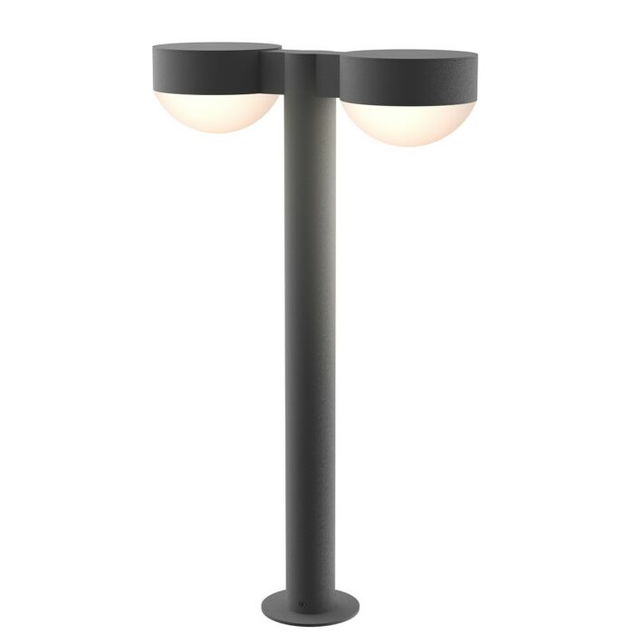 Sonneman REALS 22 Inch 2 Light LED Bollard in Textured Gray
