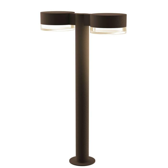Sonneman REALS 22 Inch 2 Light Clear Acrylic LED Bollard in Textured Bronze