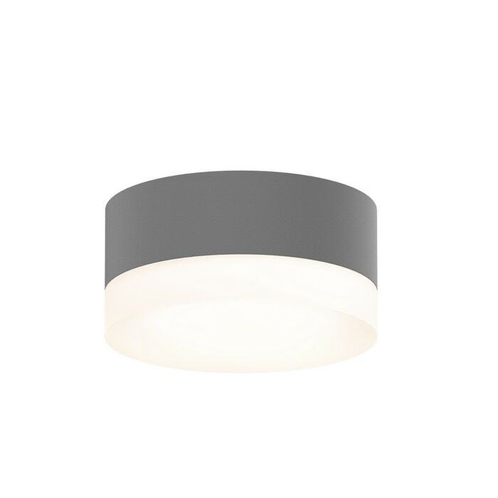 Sonneman REALS 5 Inch Frosted White LED Flush Mount in Textured Gray
