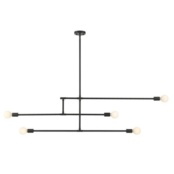 Z Lite Modernist 5 Light Chandelier In Matte Black
