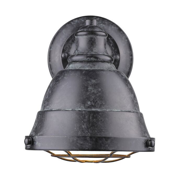 Golden Bartlett 7 Inch Bathroom Vanity Light in Black Patina