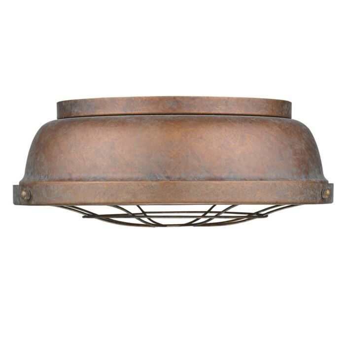 Golden Bartlett 2 Light 14 Inch Ceiling Light in Copper Patina