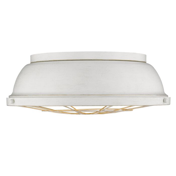 Golden Bartlett 3 Light 17 Inch Ceiling Light in French White