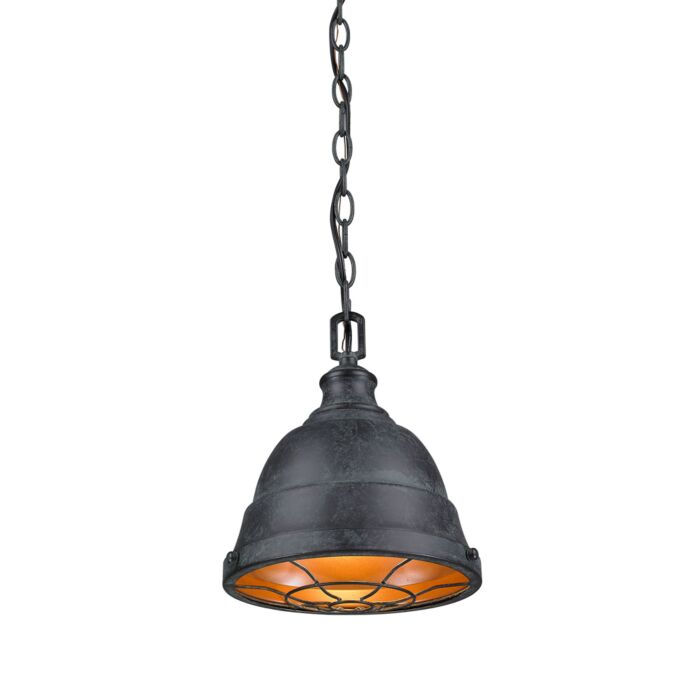 Golden Bartlett 11 Inch Mini Pendant in Black Patina