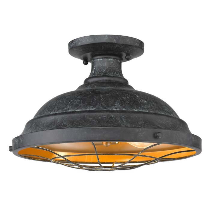 Golden Bartlett 2 Light Ceiling Light in Black Patina