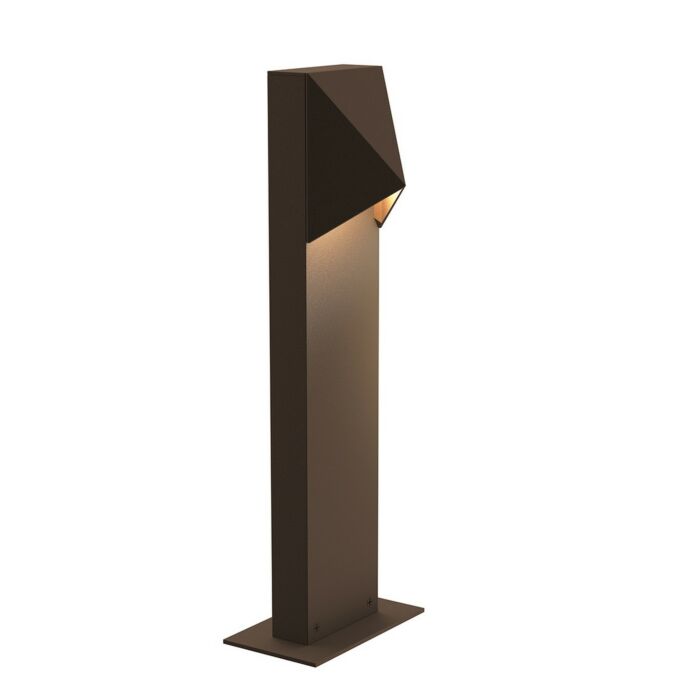 Sonneman Triform Compact 16 Inch LED Bollard in Textured Bronze