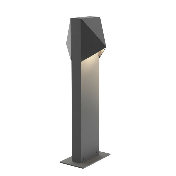 Sonneman Triform Compact 16 Inch 2 Light LED Bollard in Textured Gray