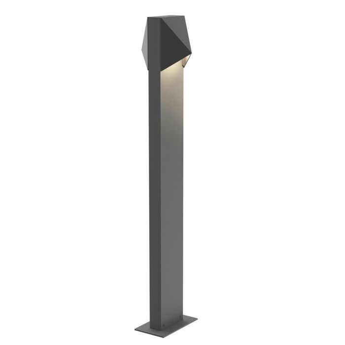 Sonneman Triform Compact 28 Inch 2 Light LED Bollard in Textured Gray