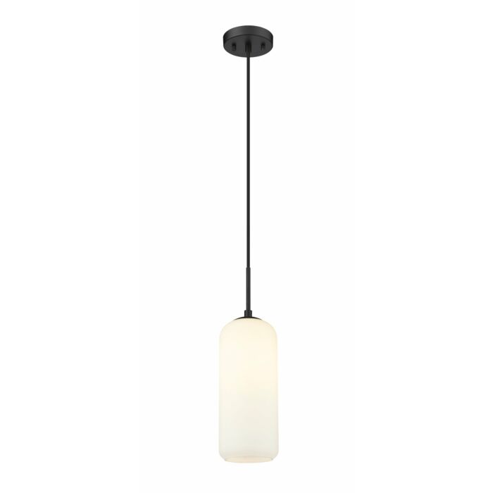 Z Lite Monty 1 Light Pendant Light In Matte Black