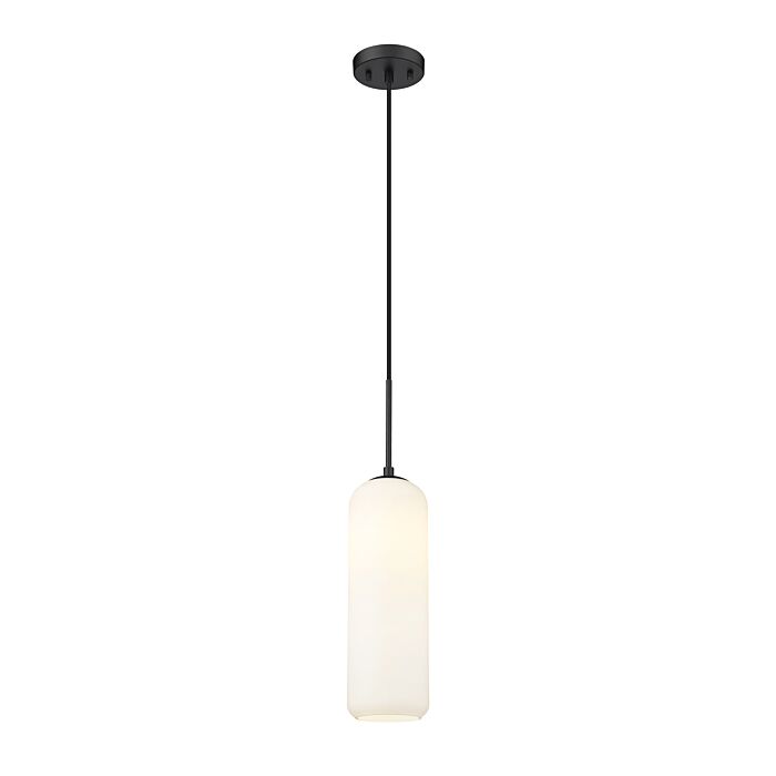 Z Lite Monty 1 Light Pendant Light In Matte Black