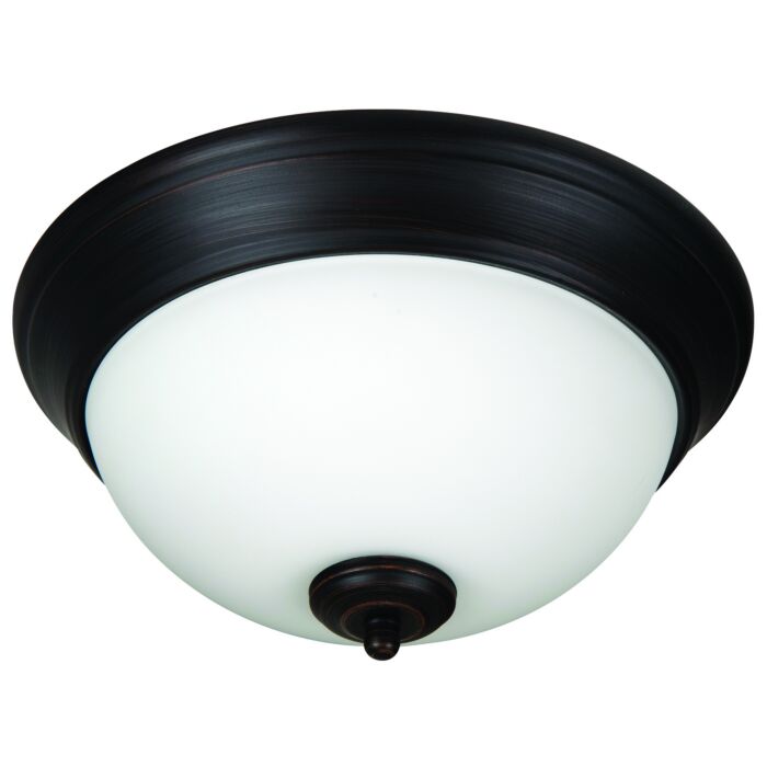 Craftmade Pro Builder 2-Light 11" Ceiling Light in Aged Bronze Brushed