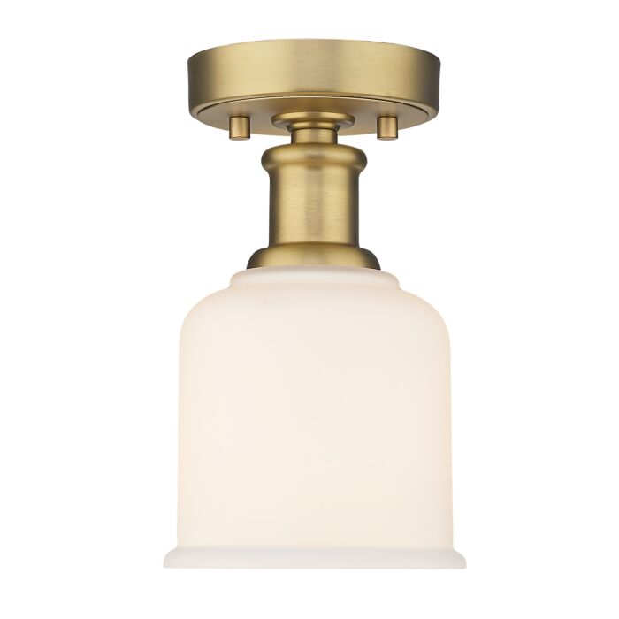 Z Lite Bryant 1 Light Flush Mount Ceiling Light In Heritage Brass