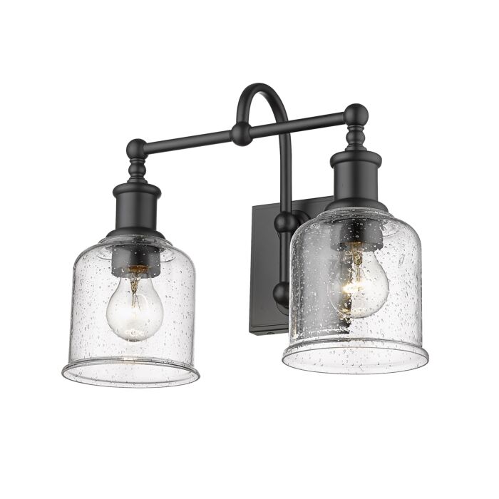 Z Lite Bryant 2 Light Bathroom Vanity Light In Matte Black