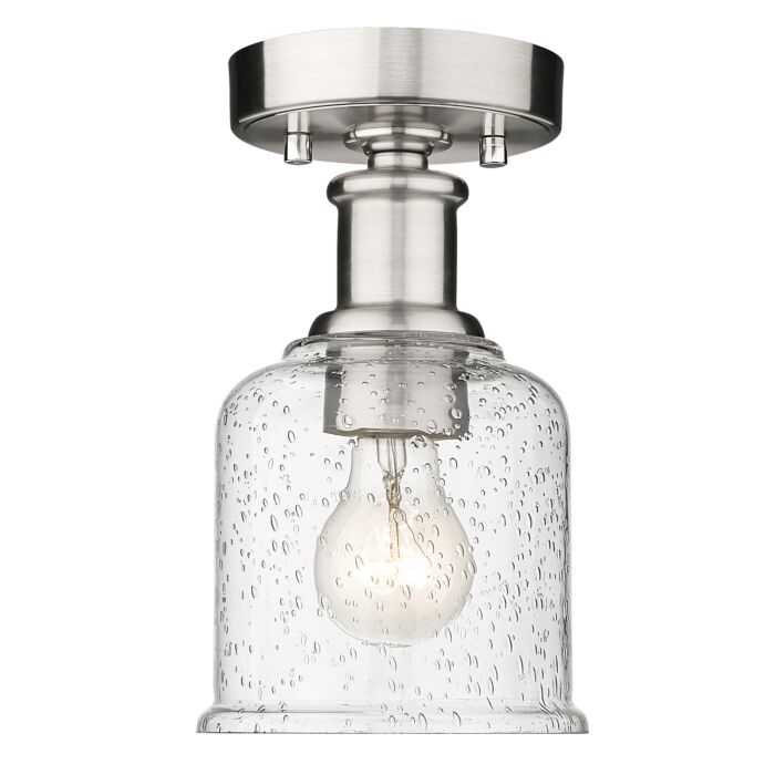 Z Lite Bryant 1 Light Flush Mount Ceiling Light In Brushed Nickel