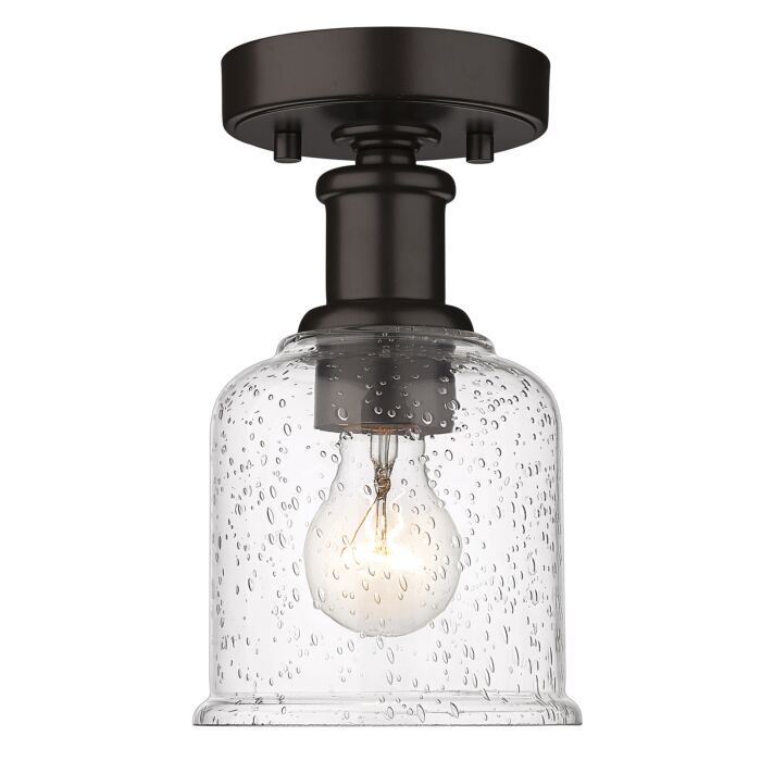 Z Lite Bryant 1 Light Flush Mount Ceiling Light In Bronze