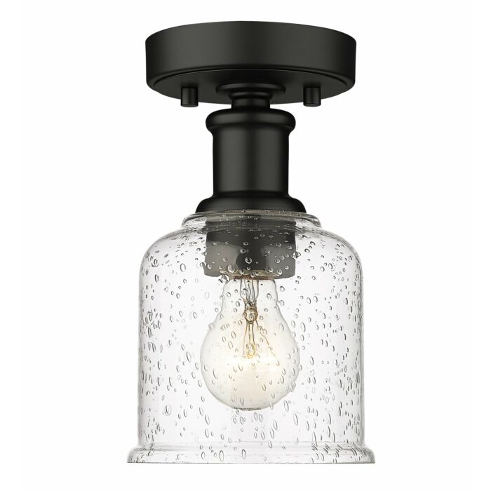 Z Lite Bryant 1 Light Flush Mount Ceiling Light In Matte Black