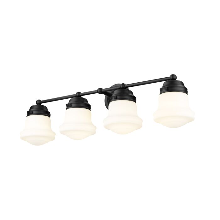 Z Lite Vaughn 4 Light Bathroom Vanity Light In Matte Black