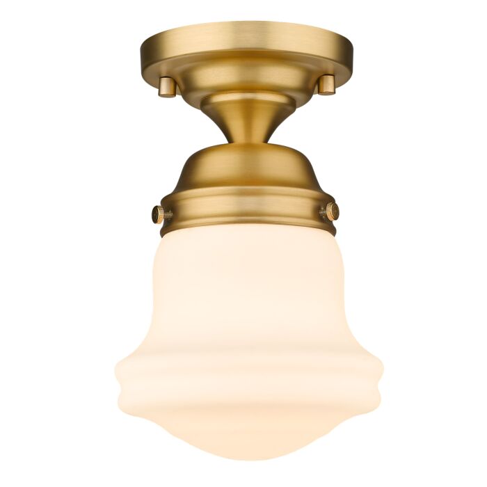 Z Lite Vaughn 1 Light Flush Mount Ceiling Light In Heritage Brass