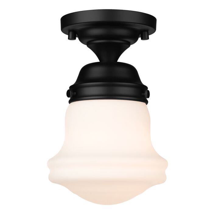 Z Lite Vaughn 1 Light Flush Mount Ceiling Light In Matte Black