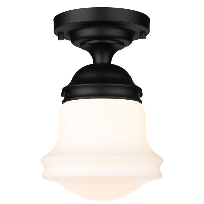 Z Lite Vaughn 1 Light Flush Mount Ceiling Light In Matte Black