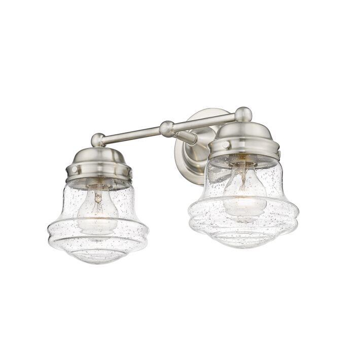 Z Lite Vaughn 2 Light Bathroom Vanity Light In Brushed Nickel