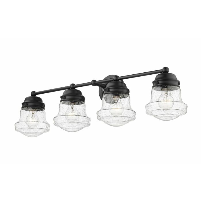 Z Lite Vaughn 4 Light Bathroom Vanity Light In Matte Black